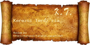 Kerezsi Terézia névjegykártya