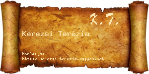 Kerezsi Terézia névjegykártya