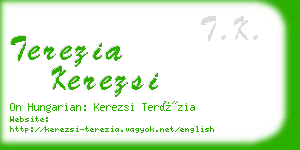 terezia kerezsi business card